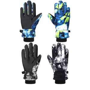 Colorful Kids Ski Gloves Set